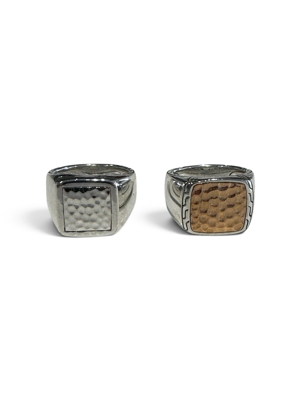 Two - John Hardy Sterling Silver Men’s Rings - Size 10